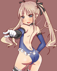 1girl ass back bare_shoulders blonde_hair blue_eyes blush dead_or_alive dead_or_alive_5 detached_collar fang female frills from_behind gloves hair_ribbon leotard long_hair looking_at_viewer marie_rose nabeshima_ryo open_mouth pointing ribbon solo tecmo thighhighs twintails rating:Questionable score:44 user:armorcrystal 1girl ass back bare_shoulders blonde_hair blue_eyes blush dead_or_alive dead_or_alive_5 detached_collar fang female frills from_behind gloves hair_ribbon leotard long_hair looking_at_viewer marie_rose nabeshima_ryo open_mouth pointing ribbon solo tecmo thighhighs twintails rating:Questionable score:44 user:armorcrystal