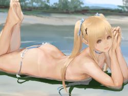 1girl ass bare_shoulders barefoot beach bikini_bottom blonde_hair blue_eyes butt_crack choker dead_or_alive earrings hair_ornament jewelry lying marie_rose mumaya on_stomach partially_submerged tan tanline topless twintails water rating:Questionable score:14 user:danbooru 1girl ass bare_shoulders barefoot beach bikini_bottom blonde_hair blue_eyes butt_crack choker dead_or_alive earrings hair_ornament jewelry lying marie_rose mumaya on_stomach partially_submerged tan tanline topless twintails water rating:Questionable score:14 user:danbooru