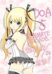 1girl arm_gloves artist_request ass back blonde_hair blue_eyes blush dead_or_alive dead_or_alive_5 from_behind gloves hair_ribbon highres leotard long_hair marie_rose ribbon solo tecmo twintails rating:Questionable score:13 user:armorcrystal 1girl arm_gloves artist_request ass back blonde_hair blue_eyes blush dead_or_alive dead_or_alive_5 from_behind gloves hair_ribbon highres leotard long_hair marie_rose ribbon solo tecmo twintails rating:Questionable score:13 user:armorcrystal