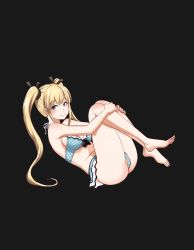 1girl absurdres ass barefoot bikini black_background blonde_hair blue_bikini blue_eyes breasts dead_or_alive dead_or_alive_5 feet highres kamitsuki_manmaru long_hair marie_rose simple_background smile solo swimsuit twintails rating:Safe score:15 user:dmysta3000 1girl absurdres ass barefoot bikini black_background blonde_hair blue_bikini blue_eyes breasts dead_or_alive dead_or_alive_5 feet highres kamitsuki_manmaru long_hair marie_rose simple_background smile solo swimsuit twintails rating:Safe score:15 user:dmysta3000
