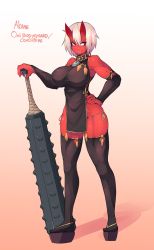 >:o 1girl :o bare_shoulders black_legwear breasts bridal_gauntlets character_name china_dress chinese_clothes club collar dress elbow_gloves english fangs full_body gloves gradient gradient_background hair_between_eyes hand_on_hip highres kanabou large_breasts lock looking_to_the_side muscle oni oni_horns original padlock padlocked_collar panties platform_footwear red_eyes red_oni red_skin sandals shadow sharp_teeth short_hair side-tie_panties side_slit simple_background solo sub-res teeth thighhighs toned underwear weapon white_hair rating:Safe score:35 user:danbooru >:o 1girl :o bare_shoulders black_legwear breasts bridal_gauntlets character_name china_dress chinese_clothes club collar dress elbow_gloves english fangs full_body gloves gradient gradient_background hair_between_eyes hand_on_hip highres kanabou large_breasts lock looking_to_the_side muscle oni oni_horns original padlock padlocked_collar panties platform_footwear red_eyes red_oni red_skin sandals shadow sharp_teeth short_hair side-tie_panties side_slit simple_background solo sub-res teeth thighhighs toned underwear weapon white_hair rating:Safe score:35 user:danbooru