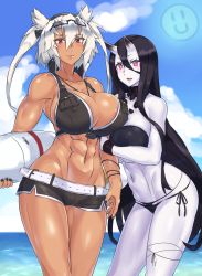 10s 2girls abs areola_slip areolae bare_shoulders battleship_hime bikini black_hair blush breasts brown_eyes choker cleavage curvy dark_skin erect_nipples evuoaniramu glasses glasses_on_head hair_between_eyes highres holding_arm horn horns kantai_collection large_breasts long_hair looking_at_viewer midriff multiple_girls musashi_(kantai_collection) muscle muscular_female navel oni_horns open_mouth pale_skin pointy_hair red_eyes shinkaisei-kan short_hair_with_long_locks smile smiley_face swimsuit tall twintails two_side_up very_long_hair white_hair white_skin wide_hips rating:Questionable score:78 user:danbooru 10s 2girls abs areola_slip areolae bare_shoulders battleship_hime bikini black_hair blush breasts brown_eyes choker cleavage curvy dark_skin erect_nipples evuoaniramu glasses glasses_on_head hair_between_eyes highres holding_arm horn horns kantai_collection large_breasts long_hair looking_at_viewer midriff multiple_girls musashi_(kantai_collection) muscle muscular_female navel oni_horns open_mouth pale_skin pointy_hair red_eyes shinkaisei-kan short_hair_with_long_locks smile smiley_face swimsuit tall twintails two_side_up very_long_hair white_hair white_skin wide_hips rating:Questionable score:78 user:danbooru