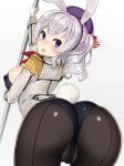 animated ass ass_shake bouncing_breasts breasts kantai_collection kashima_(kantai_collection) kuro_chairo_no_neko large_breasts thighhighs webm white_hair