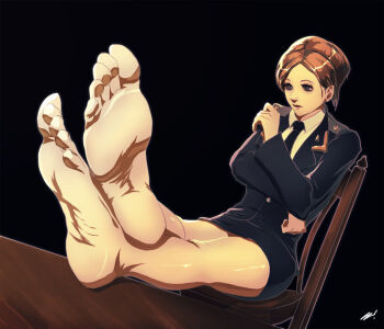  1girl barefoot feet female natalia_poklonskaya pov_feet scamwich soles solo toes uniform 