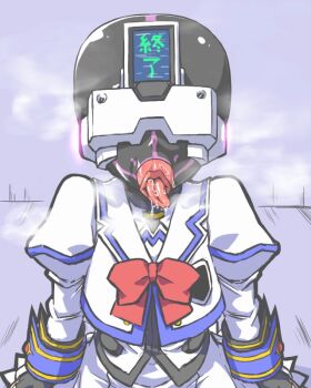  1girl lyrical_nanoha open_mouth saliva to-gnaniwa tongue tongue_out translation_request 