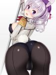 animal_ears animated ass ass_shake back-seamed_legwear black_legwear blue_eyes bouncing_breasts breasts bunny_ears bunny_tail bunnysuit erect_nipples hybrid_animation kantai_collection kashima_(kantai_collection) kuro_chairo_no_neko large_breasts leotard looking_back pantyhose pole seamed_legwear stripper_pole tail webm