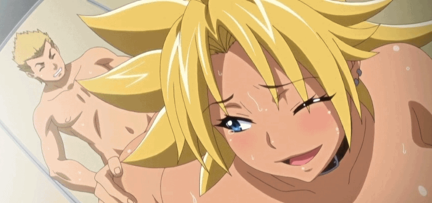 1girl Animated Animated Ass Blonde Hair Blue Eyes Bouncing Breasts Breasts Choker Curvy Dark 