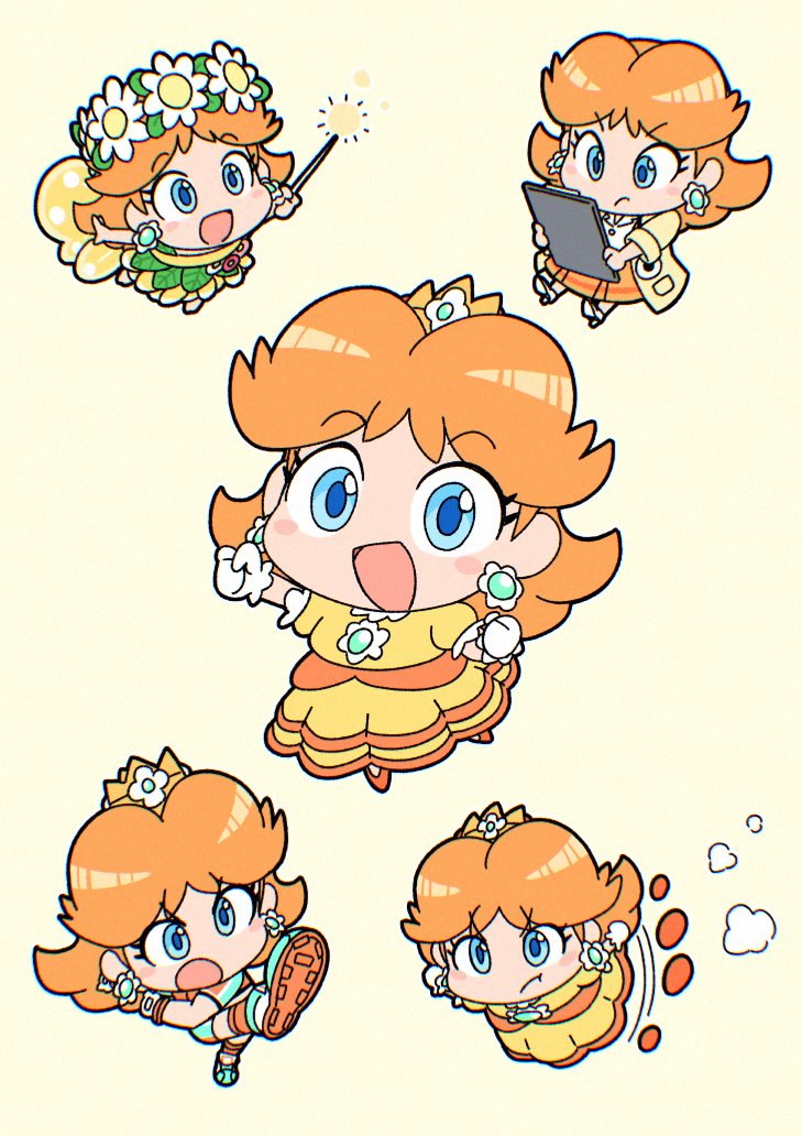 junnosu, princess daisy, princess daisy (fairy), striker daisy, mario