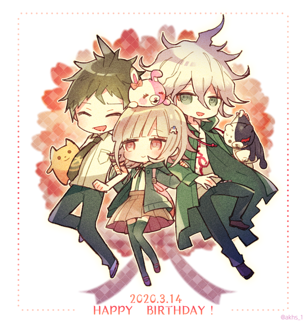 akebi (kakororo), hinata hajime, komaeda nagito, monokuma, monomi