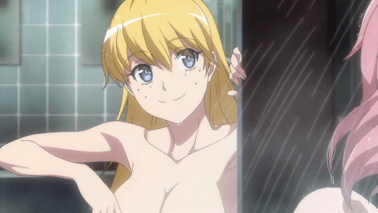 Multiple female nude shower scenes