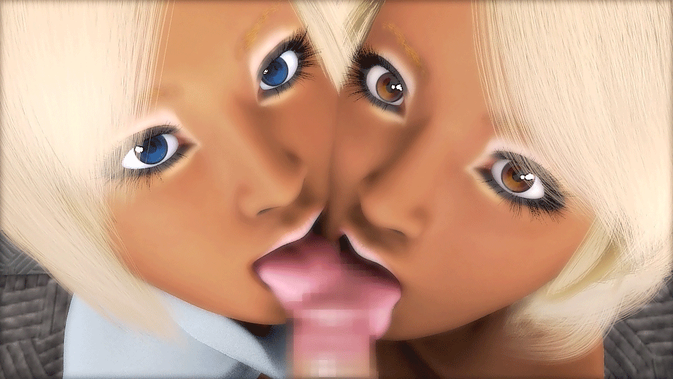 2girls 3d Animated Animated Gif Censored Fellatio Ganguro Hetero