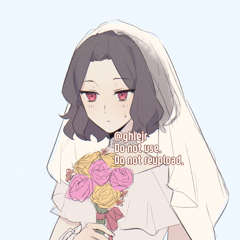 ghlejr, tomo, girls band cry, 1girl, blue background, blush