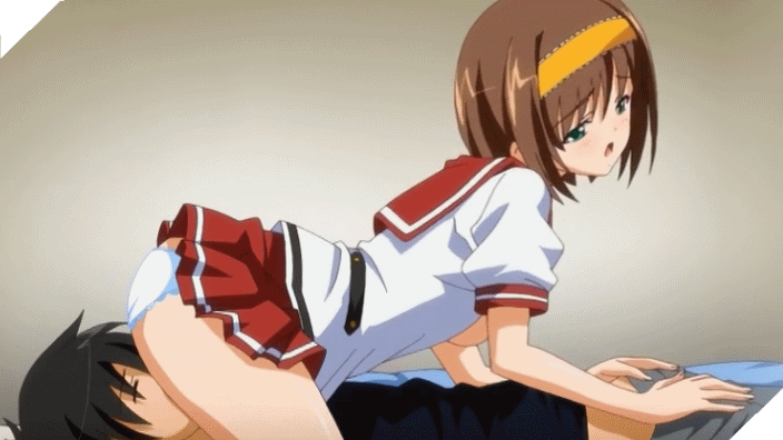 10s Animated Animated Ass Bed Blush Brown Hair Fukubiki Triangle 
