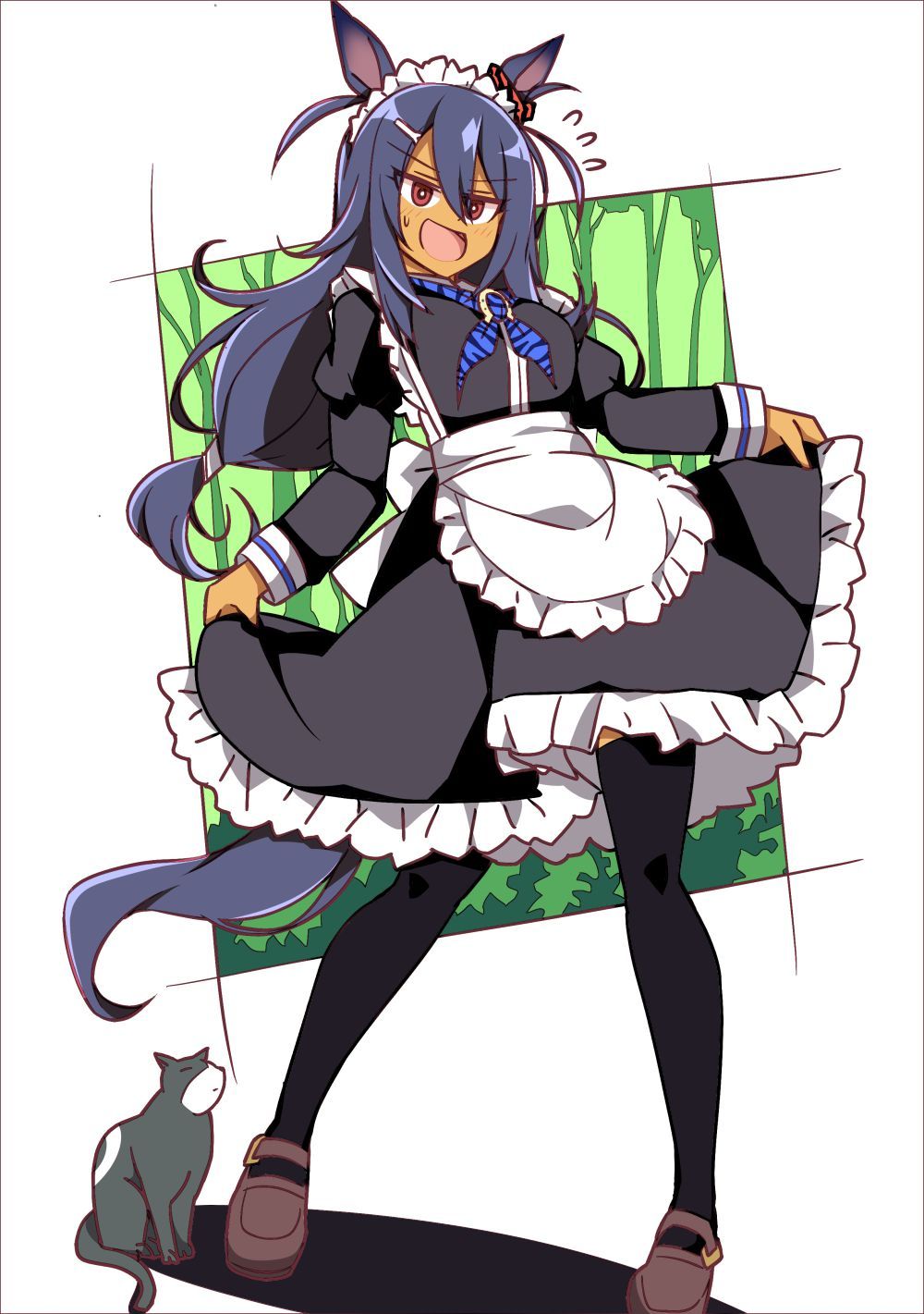 wahiko (black bastard), hishi amazon (umamusume), umamusume, commentary