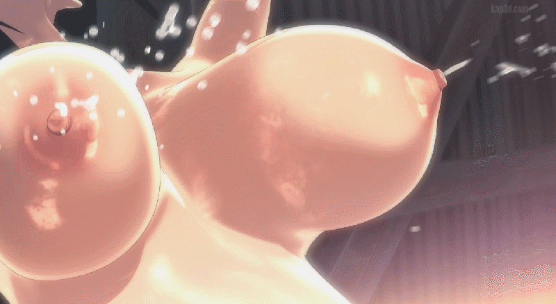 1girl 3d Animated Animated Gif Black Hair Bouncing Breasts Breasts Huge