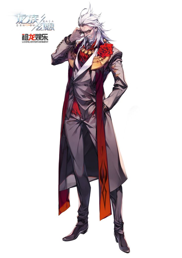 dragon raja, 1boy, anjou ron hilbert, chinese text, layered clothes