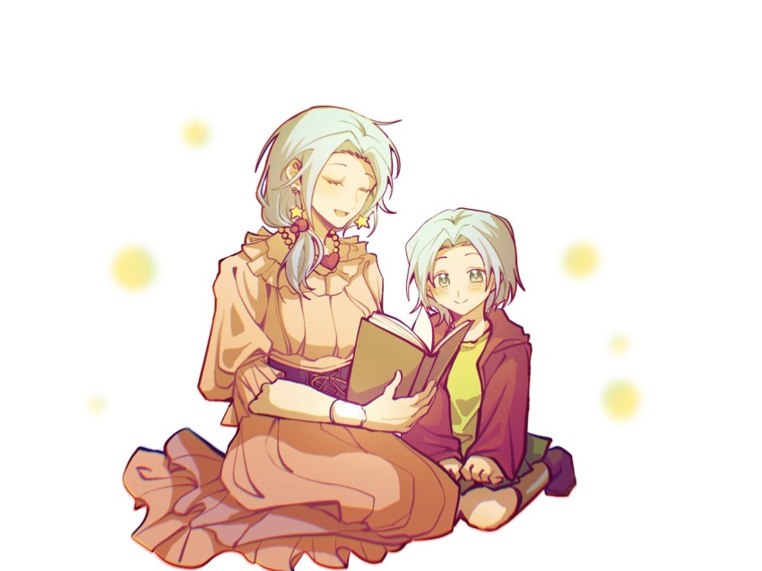 enomoto noa, saibou shinkyoku, highres, 2girls, aqua hair, bangs, black