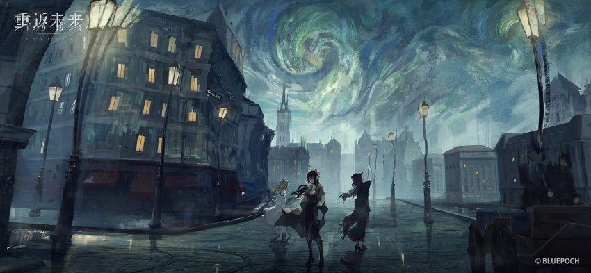 reverse:1999, highres, official art, official wallpaper, 3girls, arm up ...