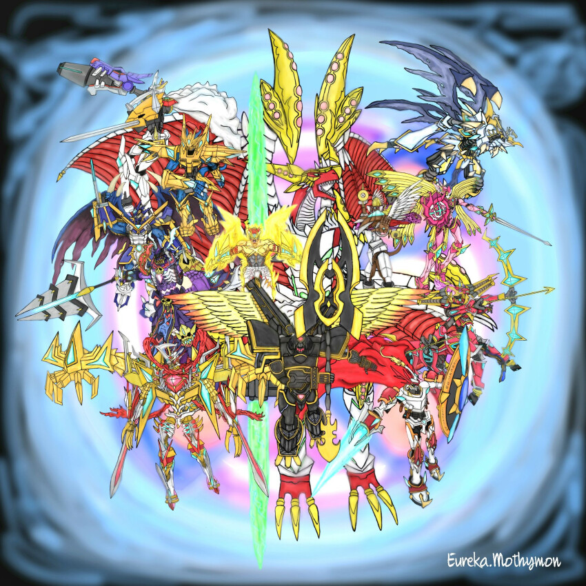 alphamon ouryuken, craniummon xantibody, duftmon xantibody, dukemon x