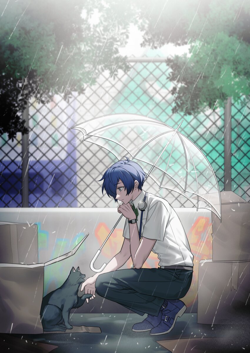 yuuki makoto (persona 3), persona, persona 3, absurdres, commentary