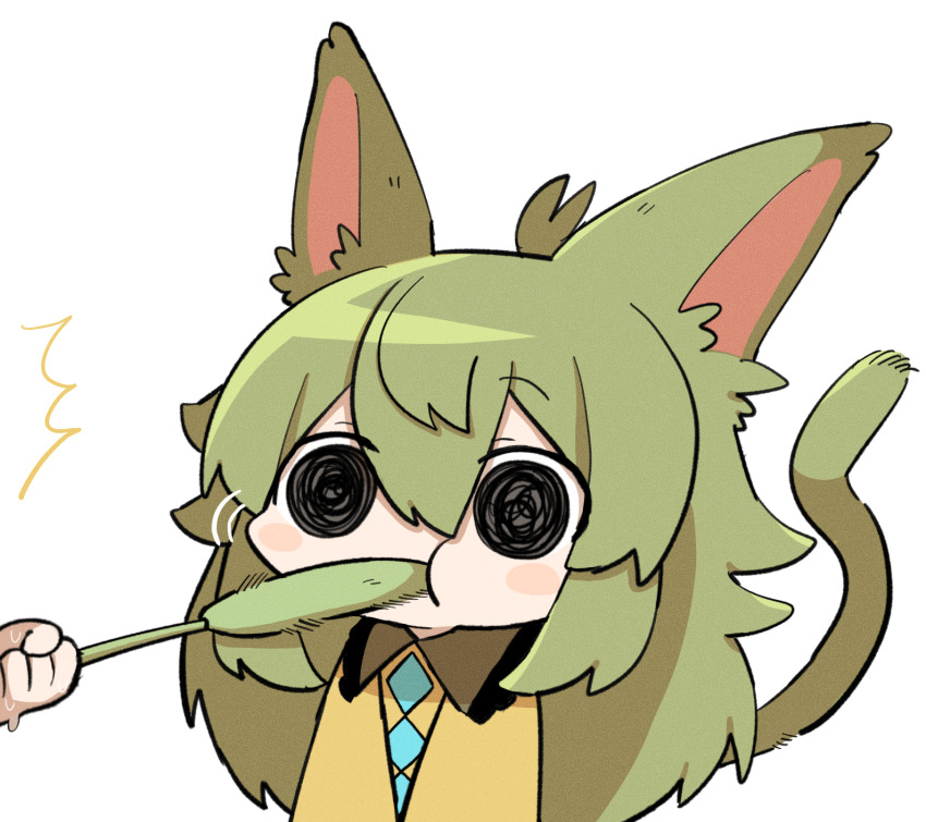 zunusama, komeiji koishi, touhou, highres, 1girl, , ^^^, animal ears