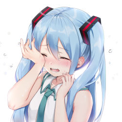 1girl aqua_neckwear blue_hair collarbone crying eyebrows_visible_through_hair eyes_closed hair_between_eyes hair_ornament hatsune_miku long_hair mamemena necktie open_mouth shirt simple_background sleeveless sleeveless_shirt solo tears twintails upper_body vocaloid white_background white_shirt rating:Safe score:3 user:danbooru 1girl aqua_neckwear blue_hair collarbone crying eyebrows_visible_through_hair eyes_closed hair_between_eyes hair_ornament hatsune_miku long_hair mamemena necktie open_mouth shirt simple_background sleeveless sleeveless_shirt solo tears twintails upper_body vocaloid white_background white_shirt rating:Safe score:3 user:danbooru