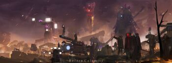  3girls 6+boys absurdres arm_cannon arm_up army artist_name bare_tree battlefield black_necktie black_shirt black_suit camera camera_attack_helicopter camera_man_(character) camera_mech camera_strider camera_transport_helicopter chest_cannon commentary core dark_speaker_man dark_tv_man dial_television dual_arm_cannons dual_wielding embers energy_blade energy_cannon english_commentary english_text extra_legs fire flying formal_clothes g-toilet giant giant_hammer glowing glowing_eyes hammer highres holding holding_hammer holding_knife holding_plunger holding_sword holding_weapon jetpack knife large_camera_man large_speaker_man large_tv_man laser_cannon mecha movie_theater multiple_boys multiple_girls necktie object_head over_shoulder plunger plunger_man pointing post-apocalypse red_shirt robot rocket_launcher ruins scientist_camera_man security_camera shirt shoulder_cannon skibidi_toilet_(series) speaker speaker_helicopter speaker_man_(character) speaker_strider speaker_woman subwoofer suit sword television tendrils_from_back titan_camera_man titan_speaker_man titan_tv_man tree tv_man tv_woman voidedfart war war_hammer weapon weapon_over_shoulder white_suit wings wrist_blades 