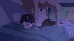 2boys age_difference amakara000 anal anal_fluid androgynous animal_ear_hairband animal_ears animated arched_back bar_censor bare_back barefoot bed black_choker black_hair blush bouncing_testicles cat_ear_hairband cat_ears censored choker clothing_aside crossdressing crossdressing_(mtf) dark_room doggystyle elbow_gloves fake_animal_ears feet functionally_nude gloves green_eyes hairband hands_on_another's_shoulders highres huge_penis lingerie looping_animation male_focus moaning multiple_boys muscular muscular_male nude older_male_and_younger_male on_bed panties panties_aside penis pointless_censoring sex sex_from_behind shota shouyu_to_mirin_(amakaraiaji) size_difference sound sweat testicles thighhighs tongue tongue_out top-down_bottom-up topless_female topless_male trap underwear video yaoi rating:Explicit score:2265 user:SassyLoliCorrector