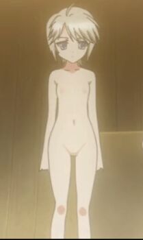 1girl animated animated_gif ezomori_nozomu flat_chest kanokon loli media_factory nipples no_pussy nude short_hair silver_hair  rating:Questionable score:67 user:Ryomi_Oni