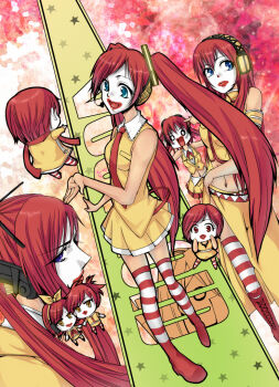  3boys 5girls chibi clown cosplay gumi hatsune_miku kagamine_len kagamine_rin kaito_(vocaloid) kamui_gakupo legs long_hair makeup mcdonald's megurine_luka meiko_(vocaloid) multiple_boys multiple_girls parody ringo_(artist) ronald_mcdonald ronald_mcdonald_(cosplay) twintails vocaloid  rating:Sensitive score:21 user:danbooru