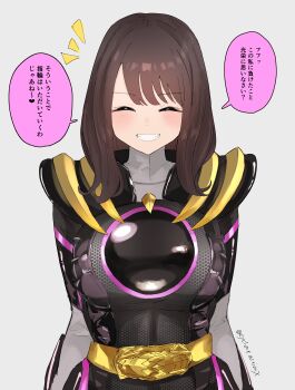  1girl bodysuit brown_hair closed_eyes fillipatch ichikawa_sumino no.1_sentai_gozyuger no_headwear solo super_sentai  rating:General score:1 user:calum1998