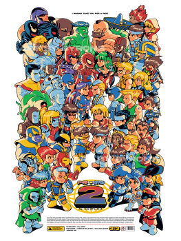  6+boys 6+girls akuma_(street_fighter) amingo anakaris b.b._hood beret blackheart_(marvel) bodysuit byronb cable_(marvel) cammy_white capcom cape captain_america captain_commando_(character) charlie_nash chibi chun-li colossus_(x-men) cyberbots cyclops_(x-men) darkstalkers dhalsim doctor_doom everyone felicia_(darkstalkers) fist_bump gambit hat helmet hibiki_dan highres hulk iron_man jill_valentine juggernaut_(x-men) kanzaki_hayato_(star_gladiator) kasugano_sakura ken_masters m._bison magneto marrow_(x-men) marvel marvel_vs._capcom marvel_vs._capcom_2 mask mega_man_(character) mega_man_(series) mega_man_legends_(series) mega_man_x_(series) morrigan_aensland multiple_boys multiple_girls omega_red psylocke rogue_(x-men) roll_(mega_man) ruby_heart ryu_(street_fighter) sabertooth_(x-men) saotome_jin sentinel_(x-men) servbot_(mega_man) shuma_gorath silver_samurai smile sonson spider-man spider-man_(series) spiral_(marvel) star_gladiator storm_(x-men) street_fighter strider_(video_game) strider_hiryuu thanos tron_bonne_(mega_man) venom_(marvel) war_machine wolverine_(x-men) x-men zangief 