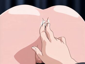  00s 2002 amatsuki_jun anal_fingering animated animated_gif anime_screenshot anus ass bible_black bible_black_night_of_the_walpulgiss fingering huge_ass imari_kurumi lotion preparing pubic_hair pussy rubbing tagme 