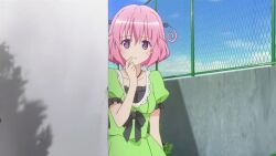  3girls :o accidental_exposure ahoge animated anime_screenshot ass assisted_exposure bare_arms bent_over blue_hair blush bow bow_panties breasts closed_eyes clothes_pull confused demon_tail dress embarrassed female_focus green_dress green_eyes green_shorts groin gym_shirt gym_shorts gym_uniform hand_on_own_face hands_between_legs heart heart_tail huge_filesize lace lace-trimmed_panties lace_trim lala_satalin_deviluke large_breasts living_clothes long_hair looking_down medium_breasts moaning momo_velia_deviluke motto_to_love-ru multiple_girls no_pants open_mouth outdoors oversized_clothes panties panties_visible_through_clothes pants pants_falling pants_pull peke_(to_love-ru) pink_bow pink_hair purple_eyes purple_panties shirt short_hair short_shorts shorts shorts_pull sound standing surprised surprised_arms sweatdrop t-shirt tagme tail thighs tight_clothes tight_pants underwear very_long_hair video wardrobe_malfunction wedgie white_shirt 