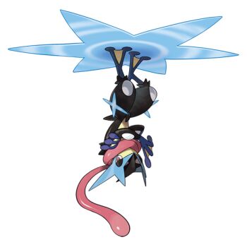  artist_request bright_pupils crossed_arms full_body gen_6_pokemon greninja half-closed_eyes long_tongue mega_greninja mega_pokemon nintendo official_art pink_eyes pokemon pokemon_(creature) pokemon_focus pokemon_legends:_z-a second-party_source solo tongue tongue_out transparent_background upside-down very_long_tongue white_pupils 