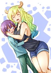 1boy 1girl :d ^_^ black_tank_top blonde_hair blue_hair blush breast_press breasts cheek_squash commentary eva_(ginln) eyebrows_visible_through_hair eyes_closed gradient green_hair horns hug kobayashi-san_chi_no_maidragon large_breasts long_hair magatsuchi_shouta multicolored_hair open_mouth pants purple_eyes purple_hair quetzalcoatl_(maidragon) shorts smile tank_top wavy_hair wavy_mouth rating:Safe score:8 user:danbooru 1boy 1girl :d ^_^ black_tank_top blonde_hair blue_hair blush breast_press breasts cheek_squash commentary eva_(ginln) eyebrows_visible_through_hair eyes_closed gradient green_hair horns hug kobayashi-san_chi_no_maidragon large_breasts long_hair magatsuchi_shouta multicolored_hair open_mouth pants purple_eyes purple_hair quetzalcoatl_(maidragon) shorts smile tank_top wavy_hair wavy_mouth rating:Safe score:8 user:danbooru