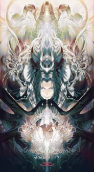  1boy 1girl absurdres aerith_gainsborough animal_ears armor artist_name black_gloves black_hair blue_eyes braid braided_ponytail brown_hair closed_mouth commentary cross_scar dated dog_ears facial_scar fetal_position final_fantasy final_fantasy_vii final_fantasy_vii_remake from_side gloves hair_ribbon highres jacket kemonomimi_mode lips long_hair multiple_views parted_bangs pink_sweater ppiinnee24 red_jacket ribbon scar scar_on_cheek scar_on_face short_sleeves shoulder_armor signature spiked_hair straight-on sweater wings zack_fair 