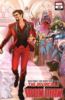  6+boys 6+girls absurdres america_chavez ant-man_(series) avengers_(series) bat_wings beard billy_maximoff black-framed_eyewear black_facial_hair black_hair black_shoes black_vest blonde_hair boots brown_hair cape captain_america captain_america_(series) captain_marvel_(marvel) carol_danvers cassie_lang church colored_skin comic_cover company_name copyright_logo copyright_name cover cover_page dark-skinned_female dark-skinned_male dark_skin doctor_strange doctor_strange_(series) dress english_text facial_hair gloves gradient_hair green_hair green_skin green_wings grin highres holding holding_hands holding_shield hulkling husband_and_wife insect_wings iron_man_(series) ironheart jacket janet_van_dyne jennifer_walters jewelry kamala_khan logo long_hair looking_at_another lukas_werneck marvel monica_rambeau ms._marvel_(kamala_khan) multicolored_hair multiple_boys multiple_girls muscular muscular_male nova_(marvel) official_alternate_costume official_art pants pectoral_cleavage pectorals red-tinted_eyewear red_boots red_cape red_dress red_gloves red_hair red_jacket red_pants red_shirt red_tiara ring riri_williams sam_wilson scarlet_witch she-hulk shield shirt shoes short_hair size_difference smile spider-man spider-man_(series) steve_rogers sunglasses superhero_costume the_falcon thor_(marvel) thor_(marvel)_(series) tinted_eyewear tony_stark very_long_hair vest vision_(marvel) wanda_maximoff wasp_(marvel) wedding western_comics_(style) wiccan wings young_avengers 