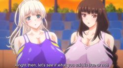  1boy 2girls anal animated ass ass_focus ass_grab blue_eyes bouncing_breasts breast_press breasts brown_eyes brown_hair butt_crack buttjob buttjob_over_clothes buttjob_under_clothes cleavage covered_erect_nipples cum cum_in_ass cum_in_clothes cum_on_ass cum_on_body cum_on_bra cum_on_breasts cum_on_clothes cum_on_lower_body cum_on_upper_body cum_through_clothes ejaculation english_text facial grinding grinding_over_clothes huge_ass huge_breasts large_penis lying mia_stewartson multiple_girls ogura_asuka on_stomach outdoors penetration_through_clothes penis penis_under_another&#039;s_clothes piledriver_(sex) rikujoubu_joshi_wa_ore_no_nama_onaho!!!_the_animation sex_through_clothes sex_through_untorn_clothes sound source_request sports_bra subtitled tears track_and_field track_uniform video white_hair x-ray 