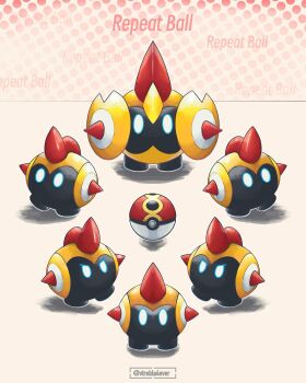  commentary english_commentary english_text falinks full_body gen_8_pokemon highres nintendo no_humans poke_ball pokemon pokemon_(creature) pokemon_focus repeat_ball vtrebla4ever 