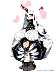 2girls :t bare_shoulders black_hair blush breast_rest breasts breasts_on_head claws commentary dan_heron detached_sleeves dress english_commentary flat_chest fubuki_(kantai_collection) green_eyes grey_skirt heart height_difference high_collar horn hug hug_from_behind huge_breasts kantai_collection multiple_girls oversized_forearms oversized_limbs pale_skin red_eyes ribbed_dress school_uniform seaport_hime serafuku shinkaisei-kan sideboob skirt sweatdrop white_hair yuri rating:Safe score:6 user:danbooru 2girls :t bare_shoulders black_hair blush breast_rest breasts breasts_on_head claws commentary dan_heron detached_sleeves dress english_commentary flat_chest fubuki_(kantai_collection) green_eyes grey_skirt heart height_difference high_collar horn hug hug_from_behind huge_breasts kantai_collection multiple_girls oversized_forearms oversized_limbs pale_skin red_eyes ribbed_dress school_uniform seaport_hime serafuku shinkaisei-kan sideboob skirt sweatdrop white_hair yuri rating:Safe score:6 user:danbooru