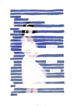  1girl alien_stage anirrie black_hair blackout_poetry dress earrings english_text hairband jewelry off-shoulder_dress off_shoulder short_hair solo sua_(alien_stage) white_dress white_hairband 