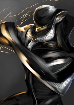  1boy absurdres alien blue_eyes colored_skin highres kintsuba_(kintsuba_08) looking_at_viewer male_focus mephilas_seijin science_fiction shin_ultraman simple_background solo tokusatsu ultra_series villain_pose 