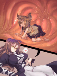 2girls animal_ears artist_name barefoot blonde_hair breasts brown_hair earmuffs giantess hand_on_own_stomach heart hijiri_byakuren inside_creature lying minigirl multiple_girls purple_hair stomach touhou toyosatomimi_no_miko trapped utopia vore yellow_eyes rating:Safe score:35 user:danbooru 2girls animal_ears artist_name barefoot blonde_hair breasts brown_hair earmuffs giantess hand_on_own_stomach heart hijiri_byakuren inside_creature lying minigirl multiple_girls purple_hair stomach touhou toyosatomimi_no_miko trapped utopia vore yellow_eyes rating:Safe score:35 user:danbooru