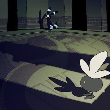  alternate_color commentary_request gen_1_pokemon gen_2_pokemon glowing legendary_pokemon lugia nintendo no_humans oddish orange_eyes pokemon pokemon_(creature) saboteri_(savot) shadow shiny_pokemon umbreon  rating:General score:1 user:danbooru