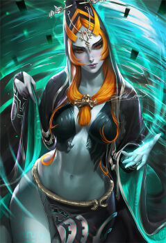  1girl female_focus looking_at_viewer midna midna_(true) nintendo orange_hair realistic sakimichan solo the_legend_of_zelda the_legend_of_zelda:_twilight_princess  rating:Sensitive score:105 user:dmysta3000