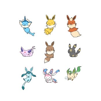  closed_eyes closed_mouth commentary_request drooling eevee espeon flareon gen_1_pokemon gen_2_pokemon gen_4_pokemon gen_6_pokemon glaceon jolteon leafeon lying nintendo no_humans nose_bubble open_mouth pokemon pokemon_(creature) pokemon_focus simple_background sleeping smile sylveon umbreon upiupisyo vaporeon white_background 