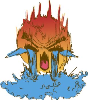  anger_vein angry artist_request closed_eyes crying cunny_(meme) emoji highres meme no_humans open_mouth puddle simple_background source_request tears third-party_source uohhhhhhhhh!_(meme) water white_background 