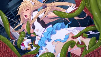  1girl anal anus ass blonde_hair blush breast_sucking breasts breasts_out censored closed_eyes clothing_aside dress erika_la_etienne game_cg gloves grabbing_another's_breast groping hair_intakes holding holding_sword holding_weapon imminent_rape kourin_tenshi_en_ciel_rena lactation large_breasts large_variant_set long_hair magical_girl mosaic_censoring nipples non-web_source official_art open_mouth panties panties_aside pussy pussy_juice rape restrained saitou_natsuki skirt slime_(substance) solo suhamaya sword tentacle_sex tentacles thighhighs tiara torn_clothes torn_panties underwear vaginal variant_set weapon white_gloves white_panties 