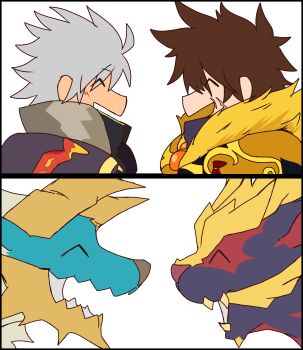  absurdres highres lavasioth_(armor) magnamalo monster_hunter:_world monster_hunter_(character) monster_hunter_(series) monster_hunter_rise non-web_source rajang_(armor) smile zinogre 